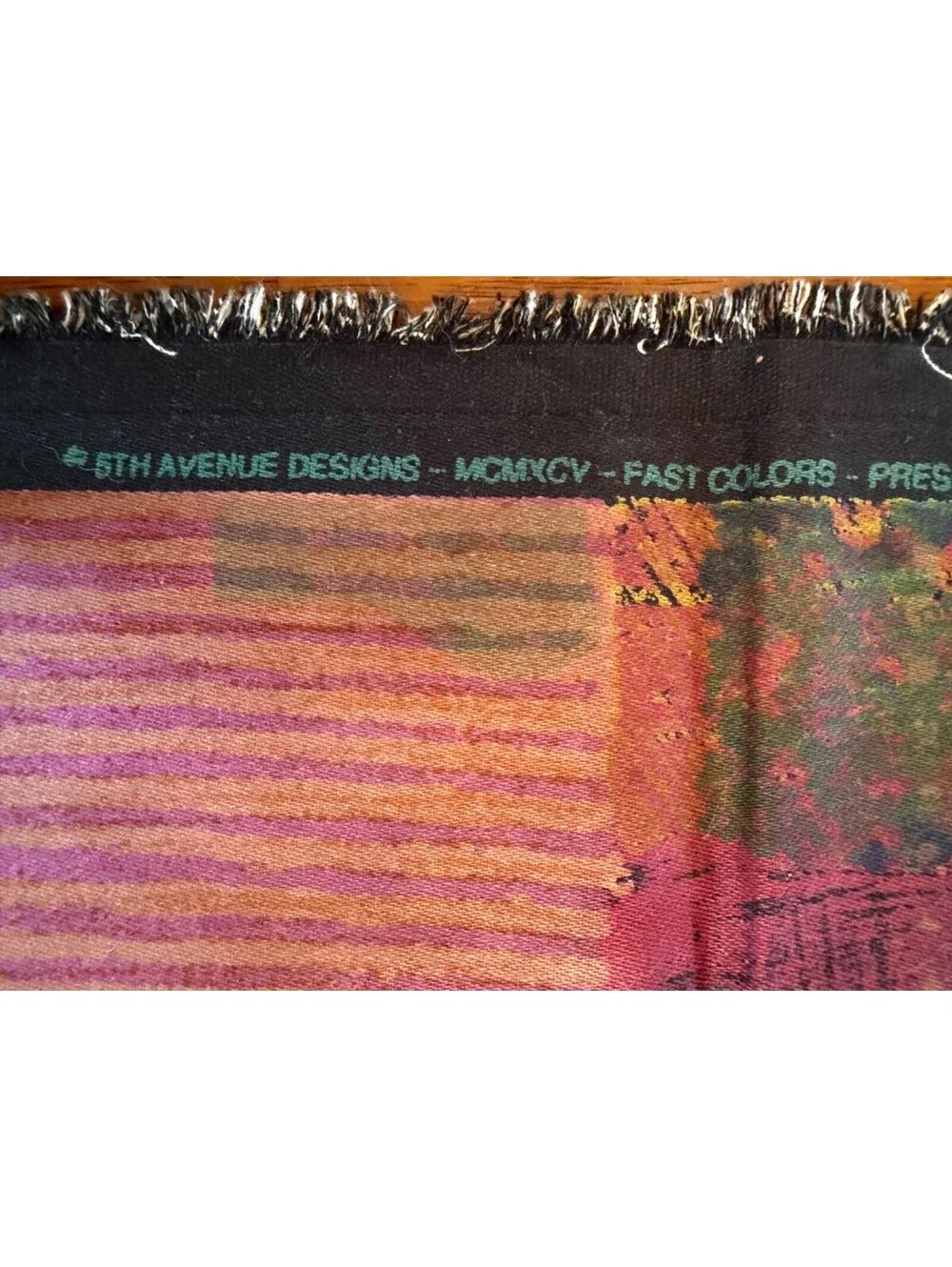 80s Regency Abstract Mod Decorator Fabric Cotton 5th Ave Designs 4.36 y x 54
